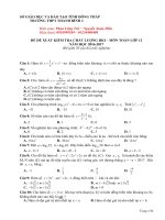 BỘ ĐỀ KIỂM TRA TRẮC NGHIỆM  MÔN TOÁN 12 CÓ ĐÁP ÁN