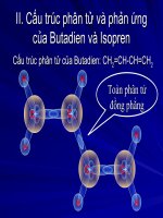 Cấu trúc phân tử và phản ứng của Butadien và Isopren