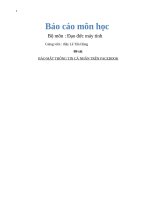 Bảo mật thông tin cá nhân trên facebook 