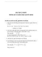 Bài tập thống kê ra quyết định số (9) 