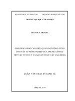 Giải pháp nâng cao hiệu quả hoạt động cung ứng vật tư nông nghiệp của trung tâm dự trữ vật tư thú y và bảo vệ thực vật lâm đồng 