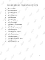 TỔNG hợp tài LIỆU THUẬT NGỮ 20 CHUYÊN NGÀNH