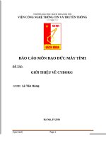 Giới thiệu về cyborg và một số vấn đề đạo đức liên quan 