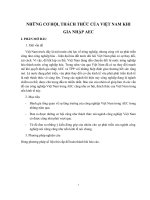 những cơ hội, thách thức của việt nam khi 