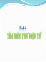 BÀI GIẢNG TÌM HIỂU THƯ ĐIỆN TỬ