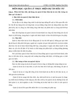 Quản lý thực hiện dự án đầu tư