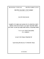 Nghiên cứu hiệu quả kinh tế của phương thức trồng ngô có sử dụng vật liệu che phủ trên đất dốc tại huyện điện biên đông tỉnh điện biên 
