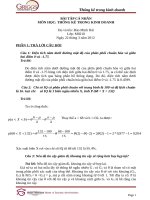 Bài tập thống kê ra quyết định số (53) 