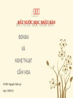 bonsai và nghệ thuật cắm hoa 