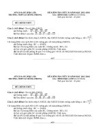 de kiem tra 1 tiet hoc mon hinh hoc 11 hoc ky 2 nam hoc 2015 2016 