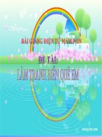 Bài giảng điện tử mầm non đề tài Làm tranh biển quê em (lớp Lá)