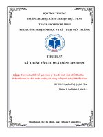 Tính toán, thiết kế quá trình ly tâm để tách sinh khối bacillus licheniformis ra khỏi canh trường với công suất (nhà máy) 200 tấn năm 