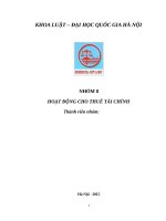 tiểu luận hoạt động cho thuê tài chính 