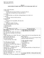 Giáo án hóa 9 tuần 23 