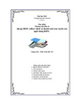 BIDV online  dịch vụ thanh toán trực tuyến của ngân hàng BIDV 