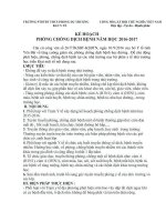 ế hoạch phòng chống dịch năm học 2015 