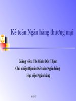 Kế toán ngân hàng thương mại HDV