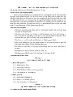 ĐỀ CƯƠNG CHI TIẾT học PHẦN QUẢN TRỊ học 
