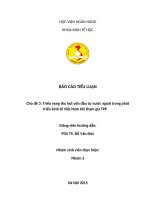 Triển vọng thu hút vốn đầu tư nước ngoài trong phát triển kinh tế việt nam khi tham gia TPP 