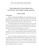 MỘT số BIỆN PHÁP xây DỰNG PHONG TRÀO “GIỮ vở SẠCH – VIẾT CHỮ đẹp” CHO học SINH lớp 1 