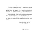 Nghiên cứu cấu trúc và xây dựng một số mô hình sản lượng cho rừng trồng thuần loài keo lai (acacia mangium x auriculiformis) tại thừa thiên huế 