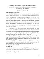 MỘT số KINH NGHIỆM xây DỰNG và PHÁT TRIỂN CÔNG tác đội TNTP hồ CHÍ MINH ở TRƯỜNG THCSLƯƠNG nội   bá THƯỚC 