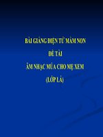 Bài giảng điện tử mầm non đề tài Âm nhạc múa cho mẹ xem (lớp Lá)