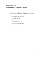 Một số kinh nghiệm trong việc lựa chọn và bồi dưỡng BCH đội ở trường THCS 