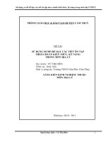 Sử dụng sơ đồ để dạy các tiết ôn tập theo chuẩn kiến thức, kỹ năng trong môn địa lí THCS 