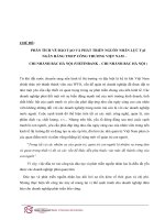 PHÂN TÍCH về đào tạo và PHÁT TRIỂN NGUỒN NHÂN lực tại NGÂN HÀNG VIETTINBANK CHI NHÁNH bắc HANOI