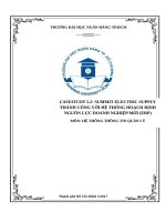 thành công với hệ thống hoạch định nguồn lực doanh nghiệp mới (erp) 