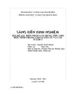 BIỆN PHÁP gây HỨNG THÚ CHO   học SINH TRONG GIỜ LUYỆN từ và câu ở lớp 3 