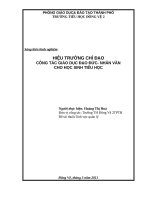 CÔNG tác GIÁO dục đạo đức  NHÂN VĂNCHO học SINH TIỂU học 