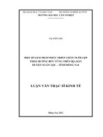 Một số giải pháp phát triển chăn nuôi lợn theo hướng bền vững trên địa bàn huyện xuân lộc   tỉnh đồng nai 