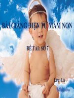 Bài giảng điện từ mầm non đề tài Số 7 (lớp Lá)