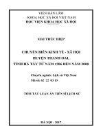 Chuyển biến kinh tế   xã hội huyện thanh oai, tỉnh hà tây từ năm 1986 đến năm 2008 tt