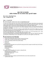 BT thống kê khoa học ra quyết định trong kinh doanh   số (175) 