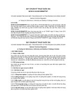 QUY CHUẨN KỸ THUẬT QUỐC GIA  QCVN 0192:2012BNNPTNT  VỀ KHẢO NGHIỆM TÍNH KHÁC BIỆT, TÍNH ĐỒNG NHẤT VÀ TÍNH ỔN ĐỊNH CỦA GIỐNG CẢI BẮP