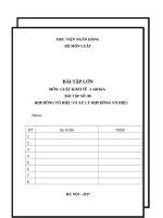 hợp đồng vô hiệu và xử lý hợp đồng vô hiệu 