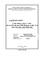 TĂNG CƯỜNG CÔNG tác đội NHẰM NÂNG CAO CHẤT LƯỢNG GIÁO dụcđạo đức CHO học SINH TIỂU học 