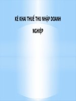 kê khai thuế thu nhập doanh nghiệp 