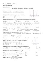 BỘ ĐỀ THI TRẮC NGHIỆM TOÁN 12 CÓ ĐÁP ÁN