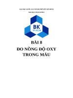 BÀI 8 đo NỒNG độ OXY TRONG máu 