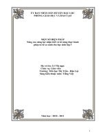 Nâng cao năng lực nhận biết và kĩ năng thực hànhphép tu từ so sánh cho học sinh lớp 3 