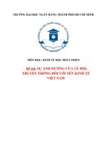 sự ảnh hưởng của lễ hội, truyền thống đối với nền kinh tế việt nam