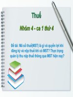 Mã số thuế(MST) là gì và quyền lợi khi đăng ký và nộp thuế khi có MST thực trạng quản lý thu nộp thuế thông qua MST hiện nay 