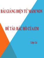 Bài giảng điện tử mầm non đề tài Bác Hồ của em (lớp Lá)