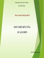 phát triển bền vững du lịch biển 