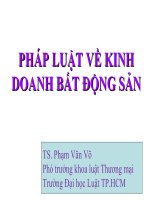 PHÁP LUẬT VỀ KINH DOANH BẤT ĐỘNG SẢN