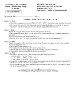 de thi mon hoa hoc 10 hoc ky i nam hoc 2014 2015 